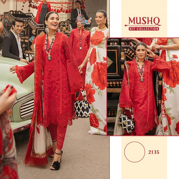 Shree Mushq 2132 To 2135 Cotton  Designer Pakistani Suits collection